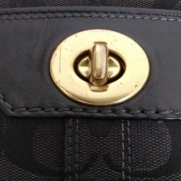 Coach Black Jacquard Monogram Hampton Bag - Picture 7 of 13